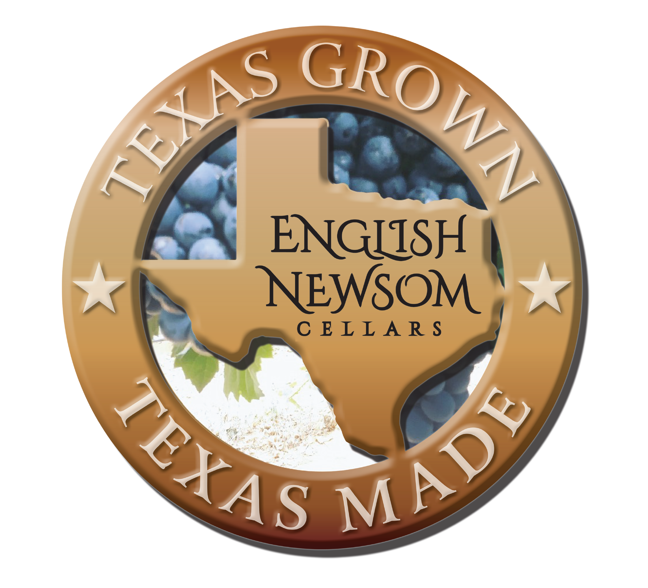 English Newsom Celllars Fredericksburg Footer Logo